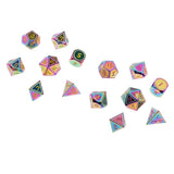 Maxbell Maxbell 7pcs Opaque Alloy Polyhedral Dice for Dungeons and Dragons Accessories Toy A