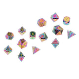 Maxbell Maxbell 7pcs Opaque Alloy Polyhedral Dice for Dungeons and Dragons Accessories Toy A