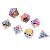 Maxbell Maxbell 7pcs Opaque Alloy Polyhedral Dice for Dungeons and Dragons Accessories Toy A