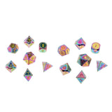 Maxbell Maxbell 7pcs Opaque Alloy Polyhedral Dice for Dungeons and Dragons Accessories Toy A