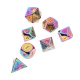 Maxbell Maxbell 7pcs Opaque Alloy Polyhedral Dice for Dungeons and Dragons Accessories Toy A