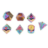 Maxbell Maxbell 7pcs Opaque Alloy Polyhedral Dice for Dungeons and Dragons Accessories Toy A