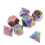 Maxbell Maxbell 7pcs Opaque Alloy Polyhedral Dice for Dungeons and Dragons Accessories Toy A