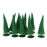 Maxbell 10Pcs Pine Model Trees for Miniature Landscape Scenery HO Diorama or Layout - Aladdin Shoppers