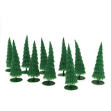Maxbell 10Pcs Pine Model Trees for Miniature Landscape Scenery HO Diorama or Layout - Aladdin Shoppers