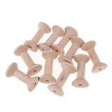 10Pcs Wooden Empty Sewing Spool for Wire Thread Bobbins Cord Coils 3.5 x 6cm - Aladdin Shoppers