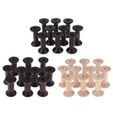 Maxbell 20Pcs Wooden Empty Spools for Wire Thread Bobbins Cord Coils 3.5 x 6cm
