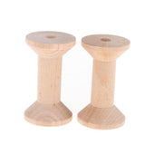 10Pcs Wooden Empty Sewing Spool for Wire Thread Bobbins Cord Coils 3.5 x 6cm - Aladdin Shoppers