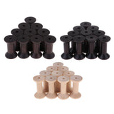 Maxbell 20Pcs Wooden Empty Spools for Wire Thread Bobbins Cord Coils 3.5 x 6cm