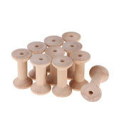 Maxbell 20Pcs Wooden Empty Spools for Wire Thread Bobbins Cord Coils 3.5 x 6cm