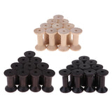 Maxbell 20Pcs Wooden Empty Spools for Wire Thread Bobbins Cord Coils 3.5 x 6cm