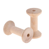 Maxbell 20Pcs Wooden Empty Spools for Wire Thread Bobbins Cord Coils 3.5 x 6cm
