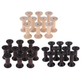Maxbell 20Pcs Wooden Empty Spools for Wire Thread Bobbins Cord Coils 3.5 x 6cm