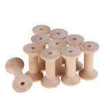 10Pcs Wooden Empty Sewing Spool for Wire Thread Bobbins Cord Coils 3.5 x 6cm - Aladdin Shoppers
