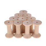 10Pcs Wooden Empty Sewing Spool for Wire Thread Bobbins Cord Coils 3.5 x 6cm - Aladdin Shoppers