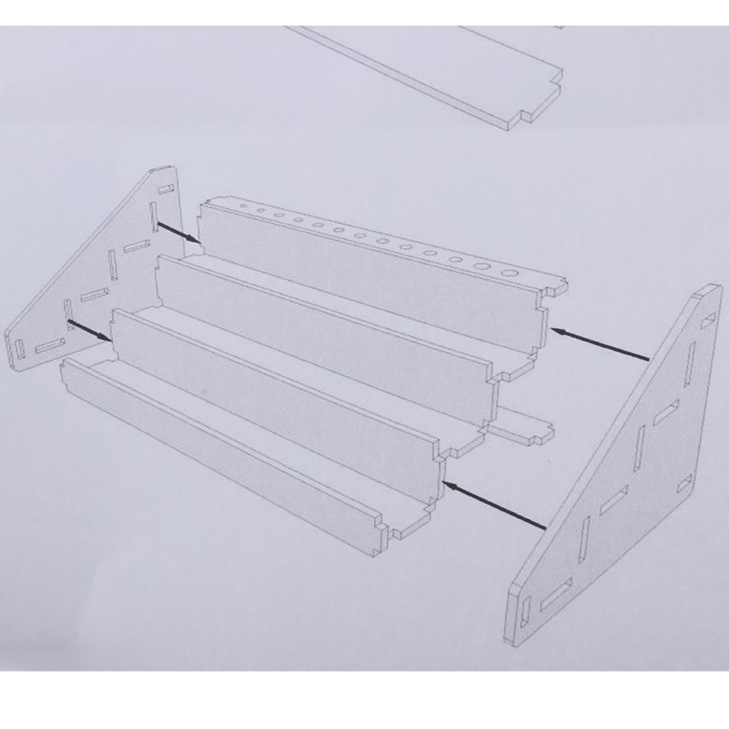 Maxbell Maxbell Wooden Storage Rack For Acrylic Paint Mr Hobby Brush Color Plate 3 Tier