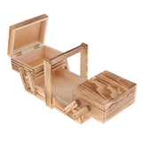 Decorative Home Table Organizer Wooden Cantilever Sewing Case Jewelry Chest - Aladdin Shoppers
