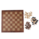 Maxbell Portable Travel Games Chess & Checkers & Backgammon 3 in 1 Set Without Magnetic Board Size 44x44cm Kids Gift Wooden - Aladdin Shoppers