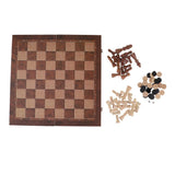 Maxbell Portable Travel Games Chess & Checkers & Backgammon 3 in 1 Set Without Magnetic Board Size 39x39cm Kids Gift Wooden - Aladdin Shoppers