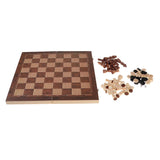 Maxbell Portable Travel Games Chess & Checkers & Backgammon 3 in 1 Set Without Magnetic Board Size 39x39cm Kids Gift Wooden - Aladdin Shoppers