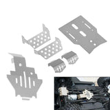 Maxbell Stainless Steel Front Bumper Lower Axle and Gearbox Mount Protection Skid Plate Set for 1/10 Rc Crawler TRX-4 Accessories - Aladdin Shoppers