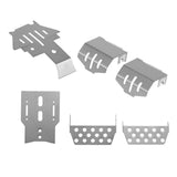 Maxbell Stainless Steel Front Bumper Lower Axle and Gearbox Mount Protection Skid Plate Set for 1/10 Rc Crawler TRX-4 Accessories - Aladdin Shoppers
