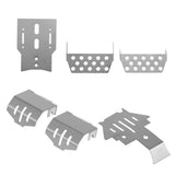Maxbell Stainless Steel Front Bumper Lower Axle and Gearbox Mount Protection Skid Plate Set for 1/10 Rc Crawler TRX-4 Accessories - Aladdin Shoppers