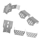 Maxbell Stainless Steel Front Bumper Lower Axle and Gearbox Mount Protection Skid Plate Set for 1/10 Rc Crawler TRX-4 Accessories - Aladdin Shoppers