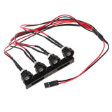 Red Headlights 4 LED Light Set with Base For WPL C14 C24 Model RC Cars Truck Parts & Accs DIY Kit Toys - Aladdin Shoppers