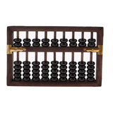 Aging Vintage Wooden Beads Arithmetic Abacus Chinese Calculator with Box Holder Ancient Calculator - Aladdin Shoppers