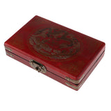 Aging Vintage Wooden Beads Arithmetic Abacus Chinese Calculator with Box Holder Ancient Calculator - Aladdin Shoppers
