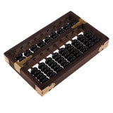 Aging Vintage Wooden Beads Arithmetic Abacus Chinese Calculator with Box Holder Ancient Calculator - Aladdin Shoppers