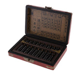 Aging Vintage Wooden Beads Arithmetic Abacus Chinese Calculator with Box Holder Ancient Calculator - Aladdin Shoppers