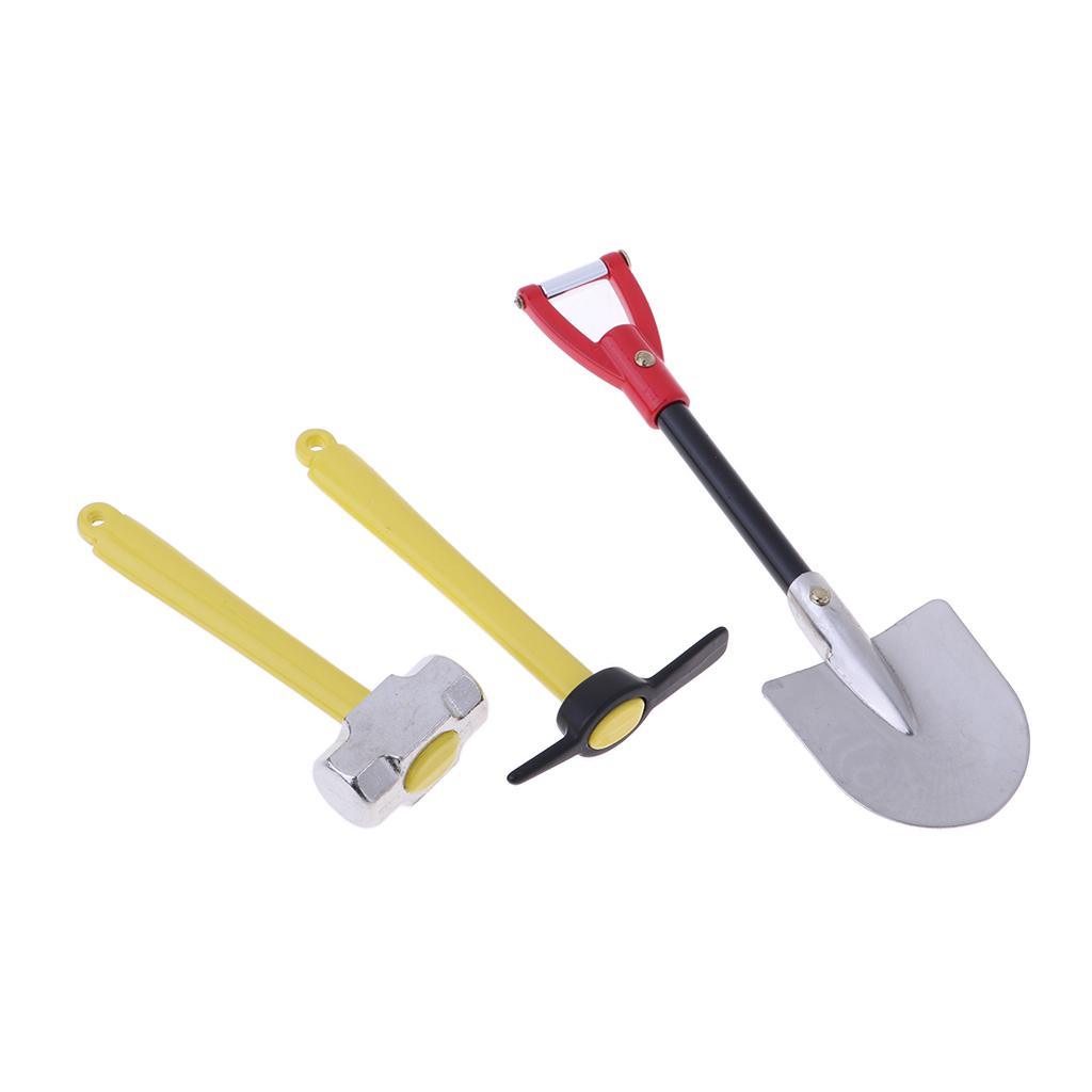 Maxbell Maxbell 1/8 1/10 Scale Shovel Hammer Hoe for Axial SCX10 D90 D110 RC DIY Accessory