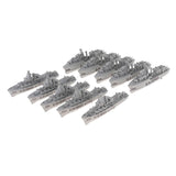 Maxbell 10pcs Simulation Warship Battleship Static Military Model DIY Accessories Child Toys Gray - Aladdin Shoppers