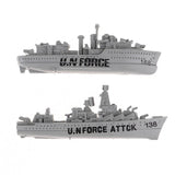 Maxbell 10pcs Simulation Warship Battleship Static Military Model DIY Accessories Child Toys Gray - Aladdin Shoppers