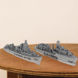 Maxbell 10pcs Simulation Warship Battleship Static Military Model DIY Accessories Child Toys Gray - Aladdin Shoppers