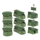 Maxbell 9 PCS Military Model Action Figure Toy Set Plastic Army Radar Blockhouse Model Set Educational Toys - Aladdin Shoppers