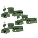 Maxbell 9 PCS Military Model Action Figure Toy Set Plastic Army Radar Blockhouse Model Set Educational Toys - Aladdin Shoppers