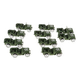 Maxbell 10pc Sand Table Toy Plastic Military Jeep Model Soilder Figure Accessories - Aladdin Shoppers