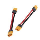 2Pcs XT60 Plug Male Female Extension Cable Line Battery Adapter 10cm 12AWG - Aladdin Shoppers