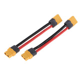 2x XT60 Male Female Plug Extension Cable Convert Line 30cm for RC Helicopter Battery Charger - Aladdin Shoppers