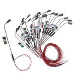 Maxbell 40 Model Trains Courtyard Light Wired LED Street Lamps Lamppost 1/200 Layout