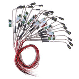 Maxbell 40 Model Trains Courtyard Light Wired LED Street Lamps Lamppost 1/200 Layout