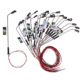 Maxbell 40 Model Trains Courtyard Light Wired LED Street Lamps Lamppost 1/200 Layout