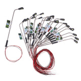 Maxbell 40 Model Trains Courtyard Light Wired LED Street Lamps Lamppost 1/200 Layout