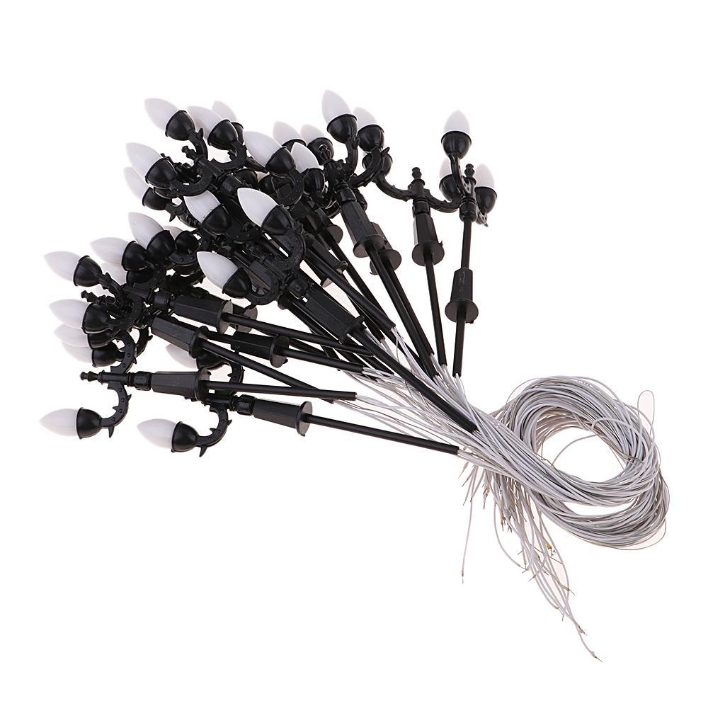 Maxbell Maxbell 20pc 1:100 Scale Garden Miniatures Landscape Decoration Street LEDs 7cm Heigth