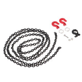 Maxbell 100cm Metal Trailer Tow Chain with Winch Hooks Kit for 1/10 RC Car Crawler - Aladdin Shoppers