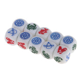 10Pcs Acrylic 6 Sided D6 Dice Animals & Coin Die Cubes Toy for Kids Children - Aladdin Shoppers