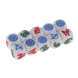 10Pcs Acrylic 6 Sided D6 Dice Animals & Coin Die Cubes Toy for Kids Children - Aladdin Shoppers